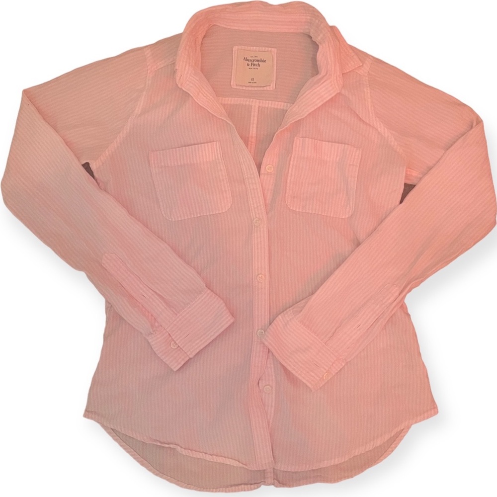 Cute Pink Pinstriped Top
